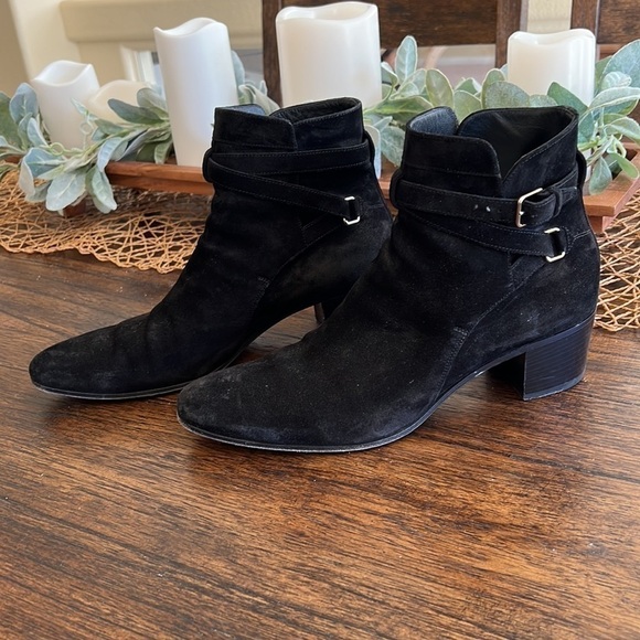 SAINT LAURENT
Suede Jodhpur Calfskin Blake Ankle Boots size 42 color black - Picture 1 of 16